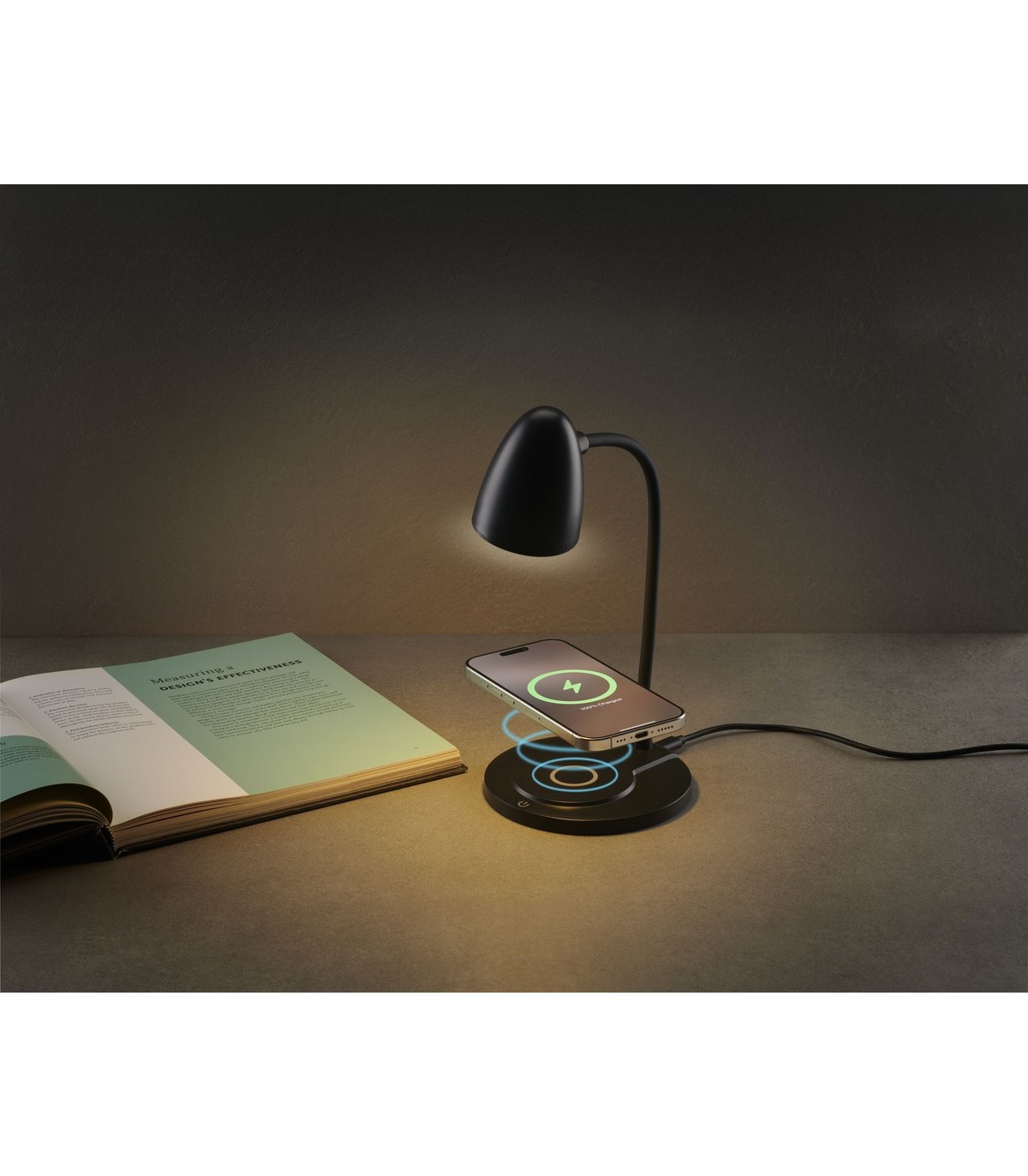 Cellularline Aura lampada di ricarica wireless 15W Nero